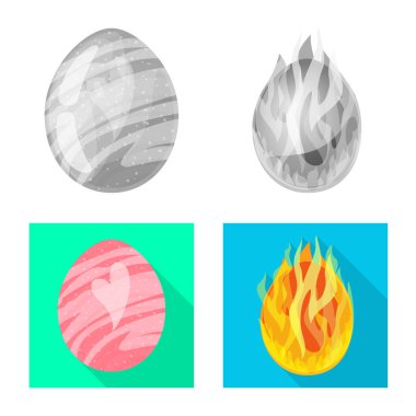 Hayvan ve tarih öncesi simge vektör Illustration. Hayvan ve sevimli hazır vektör çizim seti.