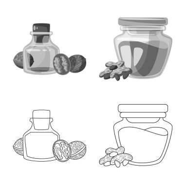 Sağlıklı ve sebze logo vektör tasarımı. Tarım hisse senedi vektör çizim ve sağlıklı kümesi.