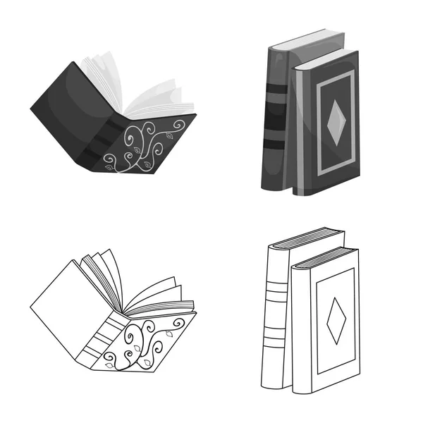 Diseño vectorial del icono de formación y portada. Colección de ilustración vectorial de material de formación y librería . — Archivo Imágenes Vectoriales