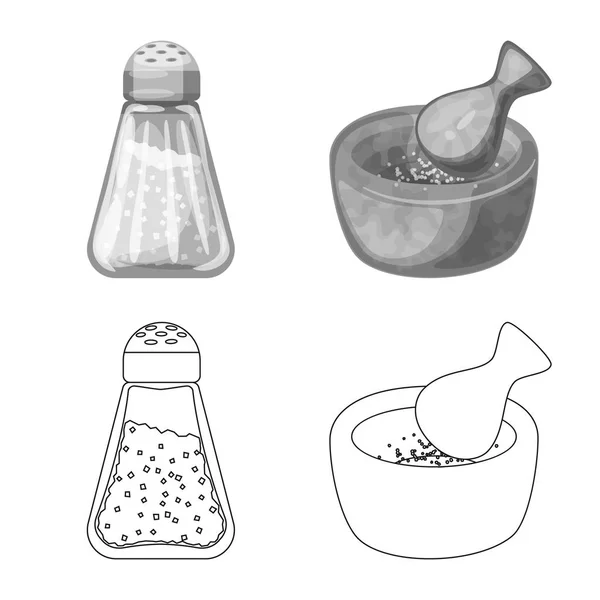 Ilustração vetorial de cozinhar e logotipo do mar. Coleção de ilustração vetorial de cozimento e cozimento . — Vetor de Stock