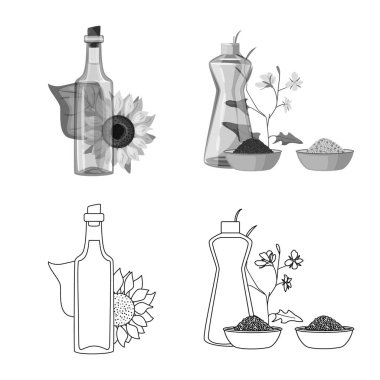 Sağlıklı ve sebze simge vektör Illustration. Sağlıklı kümesi ve web için tarım hisse senedi simgesi.