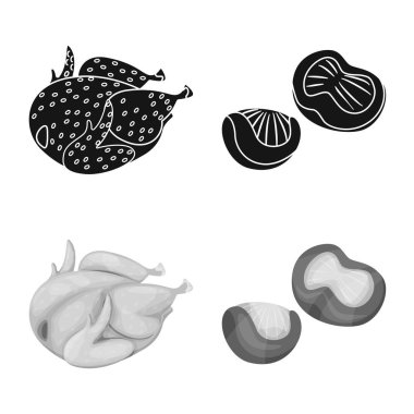 Ürün ve kümes hayvanları simge vektör tasarımı. Web için ürün ve tarım hisse senedi simgesi kümesi.