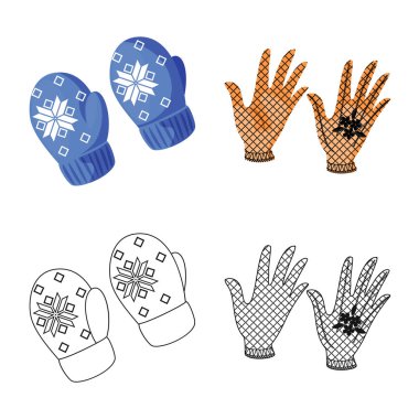 Siluet ve güvenlik işareti vektör tasarımı. Hisse senedi için konfor ve siluet vektör simge topluluğu.