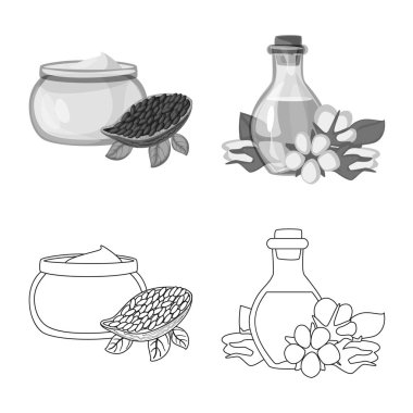 Sağlıklı ve sebze logosu yalıtılmış nesne. Tarım hisse senedi vektör çizim ve sağlıklı topluluğu.