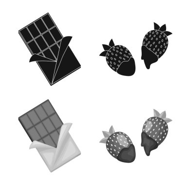 Gıda ve nefis simgesi yalıtılmış nesne. Gıda ve web için kahverengi hisse senedi simgesi toplama.