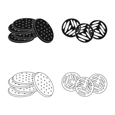 Oktoberfest ve bar logo vektör Illustration. Oktoberfest ve hisse senedi simgesi web için pişirme.