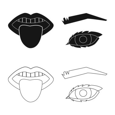 Gövde tasarımı vektör ve işareti bölüm. Vücut ve anatomi hisse senedi vektör çizim topluluğu.