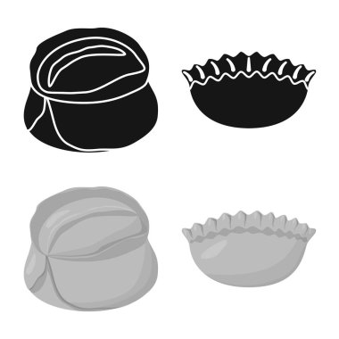 Ürünler ve pişirme simge yalıtılmış nesne. Ürünler ve web için meze hisse senedi simgesi.