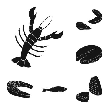 Pazar ve deniz işareti izole nesne. Web için pazar ve deniz stok sembolü seti.