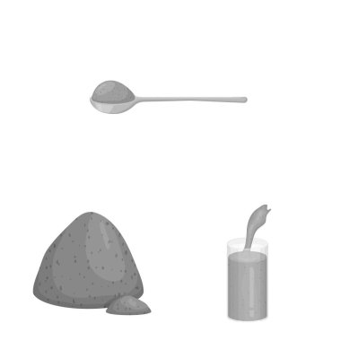 Bitki ve bitki sembolü izole nesne. Stok için bitki ve deniz vektör simgesinin toplanması.