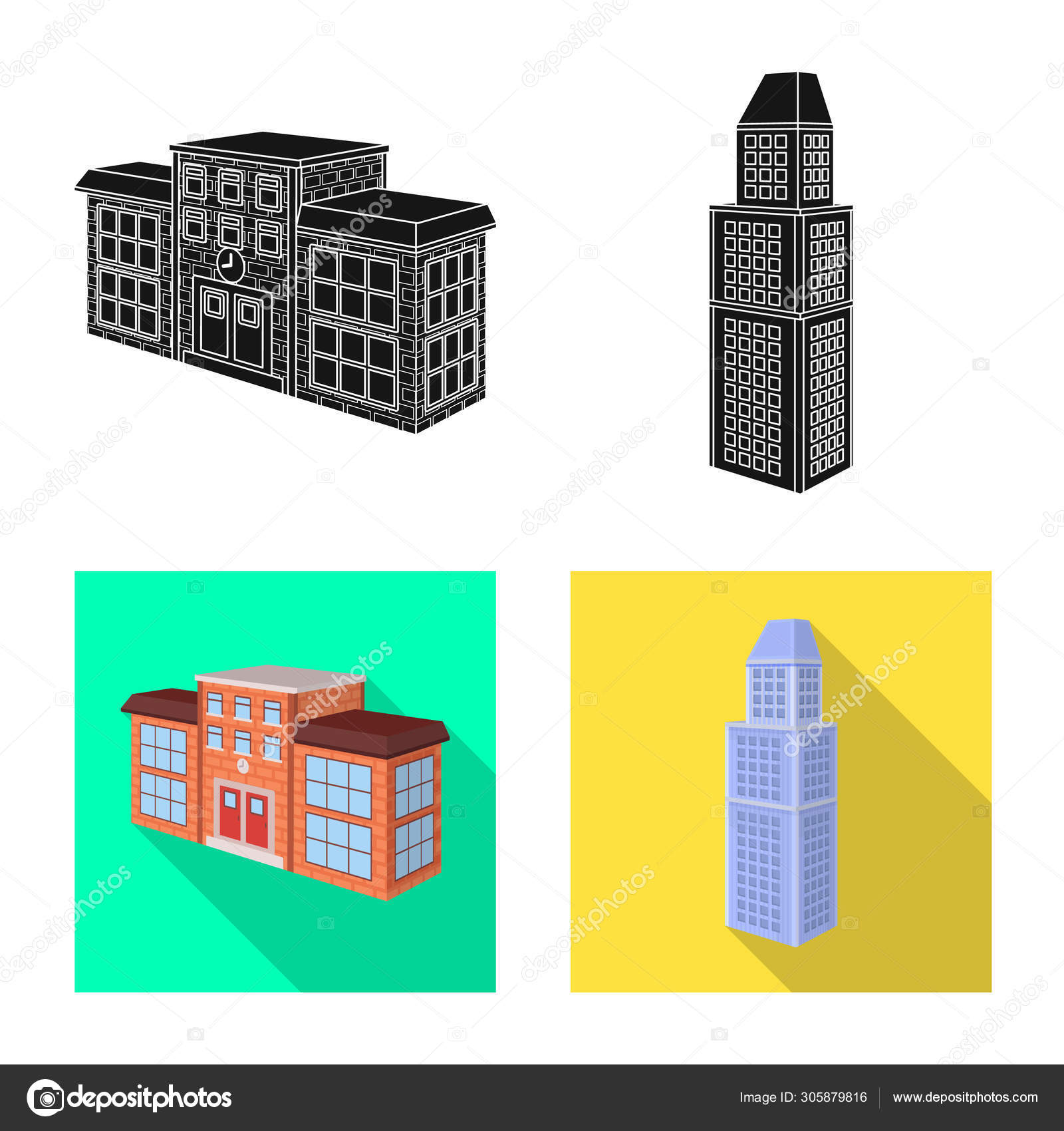 建設とアイコンのベクター イラスト 建設と不動産の株式ベクトル図の