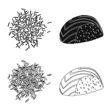 Kırpma ve ekolojik sembolü vektör tasarımı. Kırpma ve hisse senedi için pişirme vektör ikon koleksiyonu.