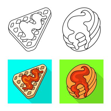 Şekerleme ve mutfak simge vektör Illustration. Şekerlemeler ve web için ürün hisse senedi simgesi.