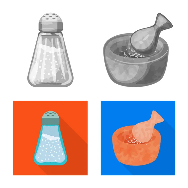 Objeto aislado de cocina y logotipo del mar. Colección de cocina y hornear símbolo de stock para la web . — Vector de stock