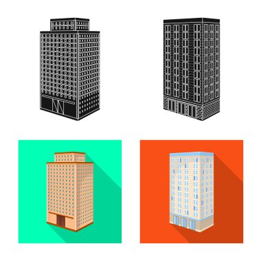 İnşaat ve yapı logo yalıtılmış nesne. İnşaat ve Emlak hisse senedi vektör çizim.