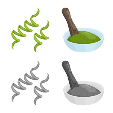 Protein ve deniz simge vektör tasarımı. Protein ve doğal hisse senedi vektör çizim koleksiyonu.