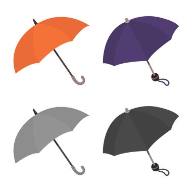 Koruma ve kapalı logo vektör tasarımı. Koruma ve yağmurlu hisse senedi vektör çizim.