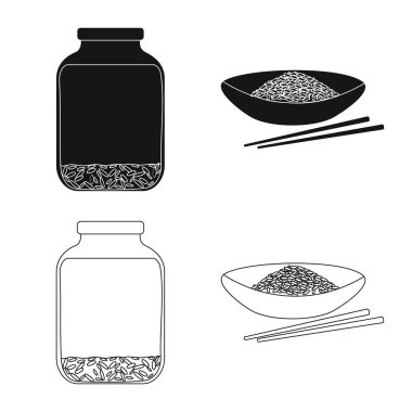 Vektör çizim kırpma ve ekolojik sembolü. Kırpma ve hisse senedi vektör çizim pişirme koleksiyonu.