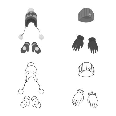 Giysi illüstrasyon vektör ve simge doku. Elbiselerini ayarla ve stok için vektör simge hava.