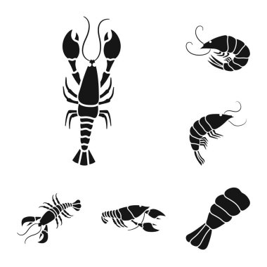 Et ve incelik simge vektör Illustration. Et topluluğu ve hisse senedi için yengeç vektör simgesi.