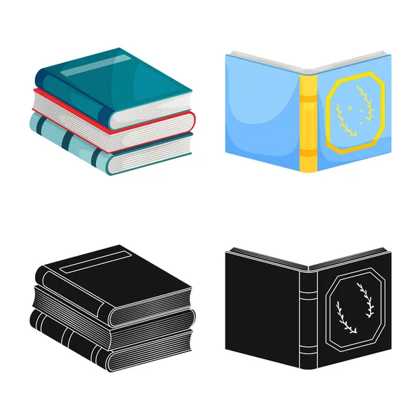 Objeto aislado de entrenamiento y símbolo de portada. Conjunto de formación y librería icono vectorial para stock . — Vector de stock