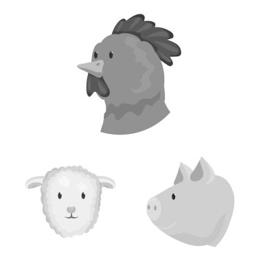 Kırsal ve çiftlik sembolü vektör illüstrasyon. Kırsal ve ıslah stok vektör illüstrasyon toplama.