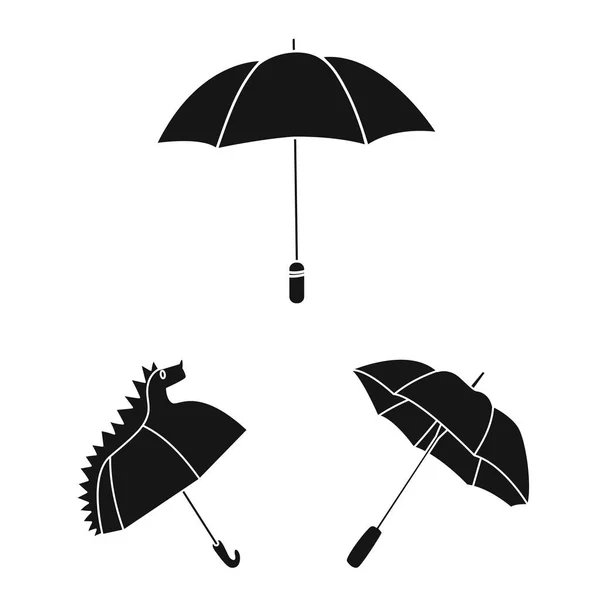 Na białym tle obiekt pogody i deszczowa symbol. Kolekcja pogodę i deszcz Stockowa ilustracja wektorowa. — Wektor stockowy