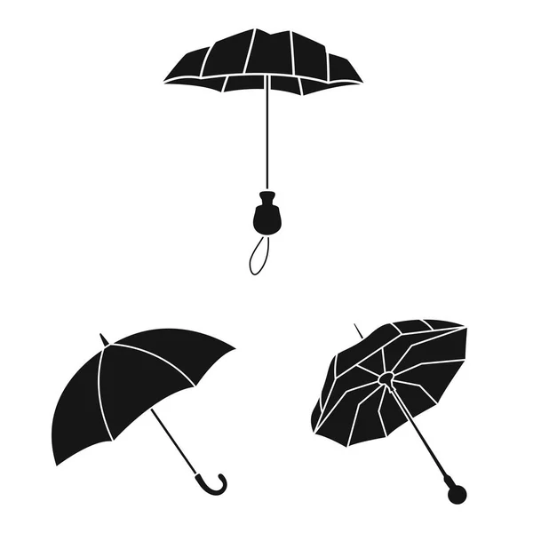 Isolated object of weather and rainy symbol. Collection of weather and rain stock symbol for web. — Stock Vector