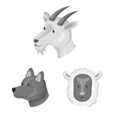 Kırsal ve çiftlik simgesinin izole nesnesi. Web için kırsal ve damızlık stok sembolü toplama.