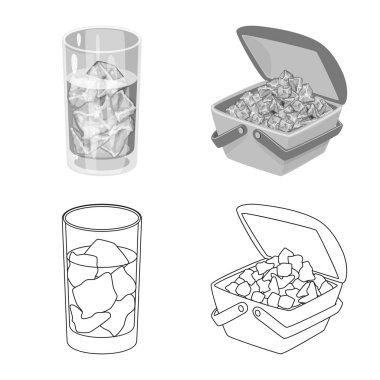 Doku ve donmuş simgesi yalıtılmış nesne. Doku ve hisse senedi için şeffaf vektör ikon koleksiyonu.