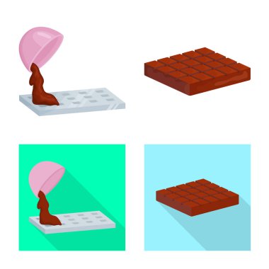 Gıda ve nefis simge vektör tasarımı. Gıda ve kahverengi hisse senedi vektör çizim koleksiyonu.