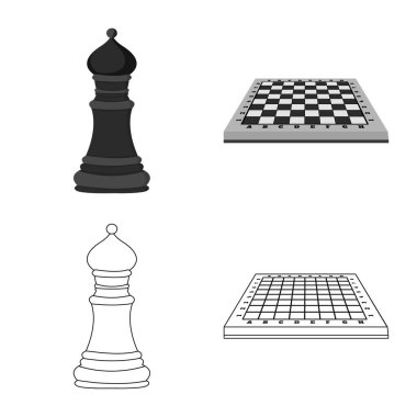 Şah mat ve ince logo vektör tasarımı. Şah mat ve hedef hisse senedi simgesi için web topluluğu.
