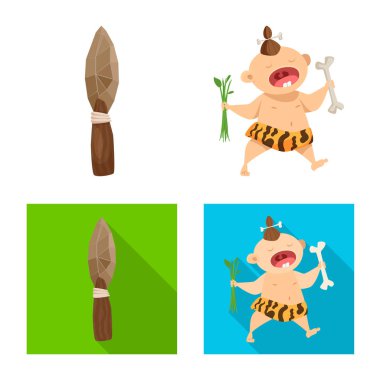 Evrim ve tarih öncesi işareti vektör tasarımı. Evrim ve geliştirme vektör simgesini hissenin topluluğu.