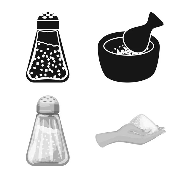 Illustration vectorielle de cuisine et symbole de la mer. Jeu de symboles de cuisson et de bouillon de cuisson pour toile . — Image vectorielle