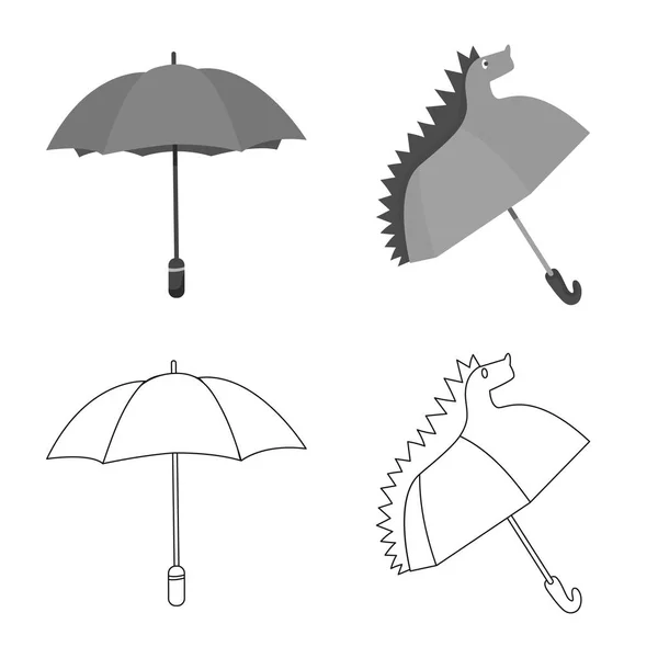 保護と閉じ記号の孤立したオブジェクト。保護や株式の雨ベクトル アイコン集. — ストックベクタ