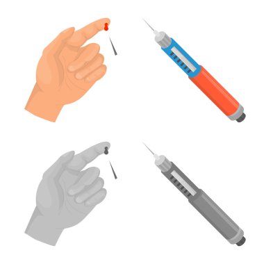 Diyet ve tedavi simge vektör Illustration. Diyet ve ilaç hisse senedi vektör çizim topluluğu.