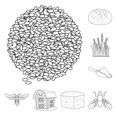 Tarım ve tarım logo vektör tasarımı. Tarım ve bitki hisse senedi vektör çizim topluluğu.