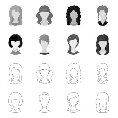 Profesyonel ve fotoğraf sembolü yalıtılmış nesne. Profil stok vektör çizim ve profesyonel kümesi.