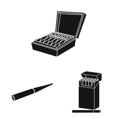 Anti ve alışkanlık sembolü izole nesne. Web için anti ve tütün stok sembolü seti.