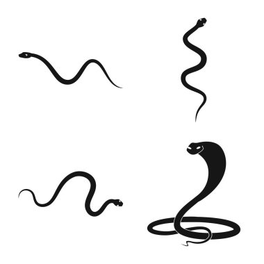 Doğa ve tıp logosu vektör tasarımı. Doğa ve kötü stok vektör illüstrasyon seti.