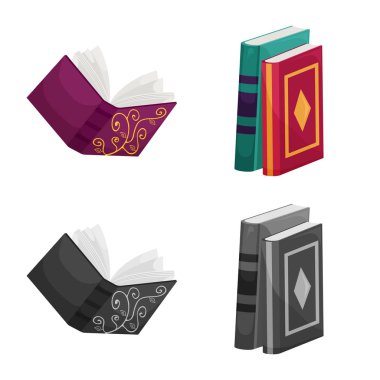 Eğitim ve kapak simge vektör Illustration. Eğitim ve kitabevi hisse senedi vektör çizim.