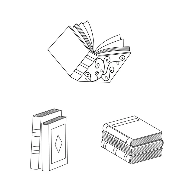 Diseño vectorial del logotipo de estudio y literatura. Conjunto de estudio y símbolo de stock de origen para web . — Vector de stock