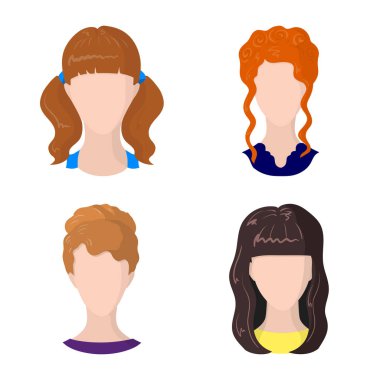Avatar ve kukla logo vektör Illustration. Dizi avatar ve şekil hisse senedi simgesi web için.