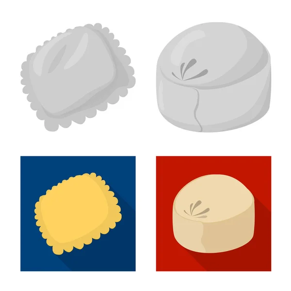 Изолированный объект продуктов и символ приготовления пищи. Коллекция продуктов и векторной иконки для закусок на складе . — стоковый вектор