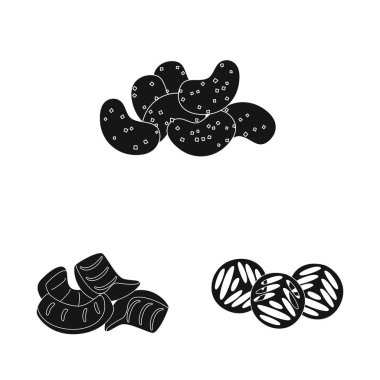 Parti ve pişirme simge vektör tasarımı. Parti ve gevrek vektör simgesini hissenin koleksiyonu.