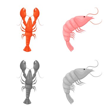 Meze ve okyanus işareti vektör Illustration. Meze koleksiyonu ve hisse senedi için incelik vektör simgesi.