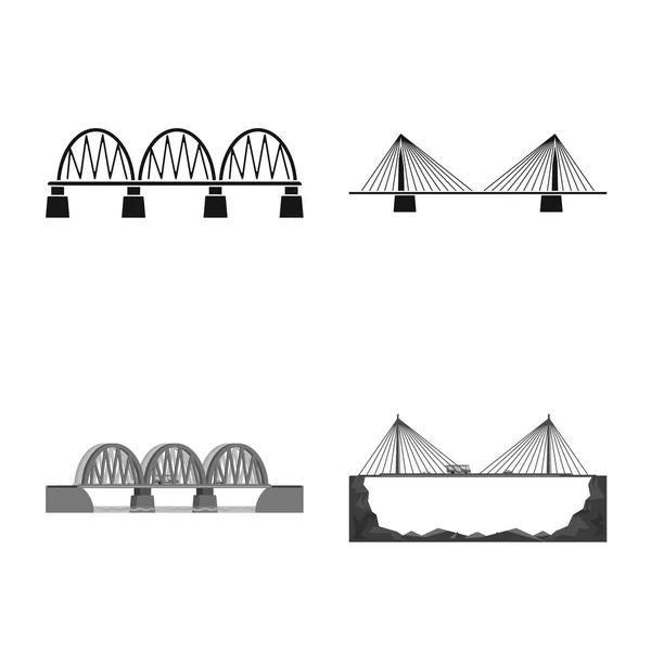 Illustrazione vettoriale del collegamento e segno di progettazione. Set di connessione e illustrazione vettoriale di serie laterale . — Vettoriale Stock