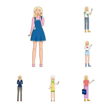 Kadın ve vücut logosu yalıtılmış nesne. Web için kadın ve stil hisse senedi simgesi kümesi.