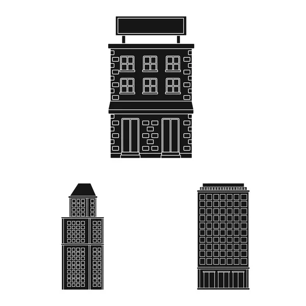 Vektor-Design von modernen und Immobilien-Symbol. Set von modernen und Gebäude Aktiensymbol für Web. — Stockvektor