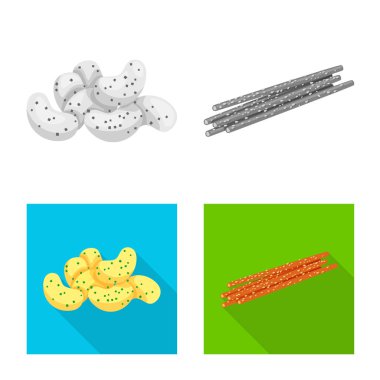 Oktoberfest ve bar logo vektör tasarımı. Oktoberfest ve web için hisse senedi simgesi yemek koleksiyonu.